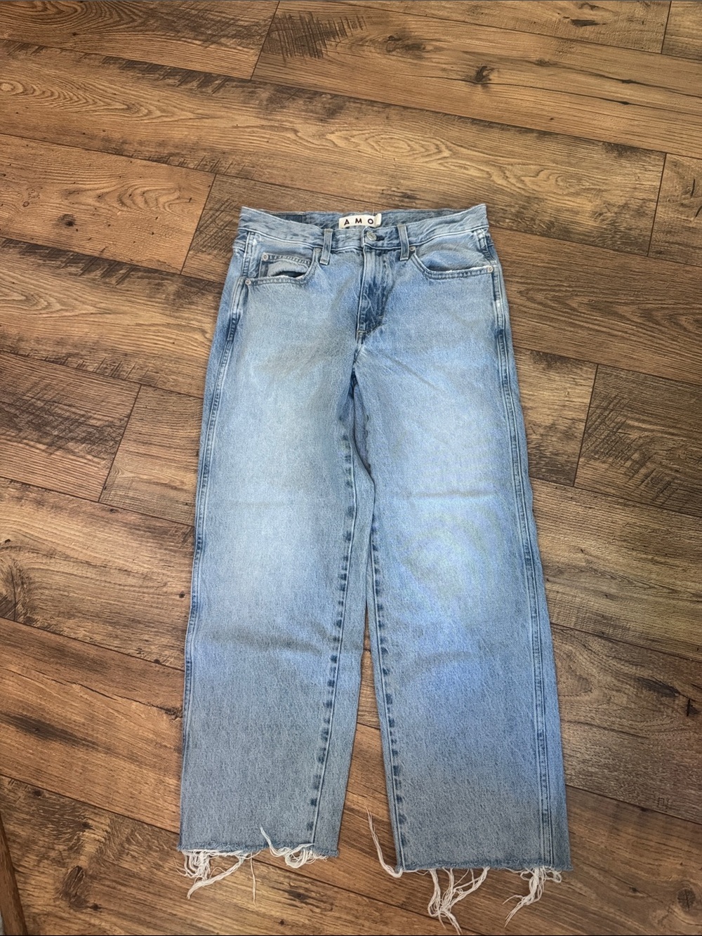 AMO denim Valentina mid rise relaxed straight jeans 26
